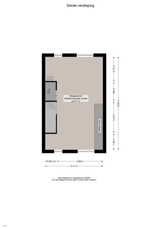 Floorplan - Rembrandt van Rijnstraat 33, 9718 PH Groningen